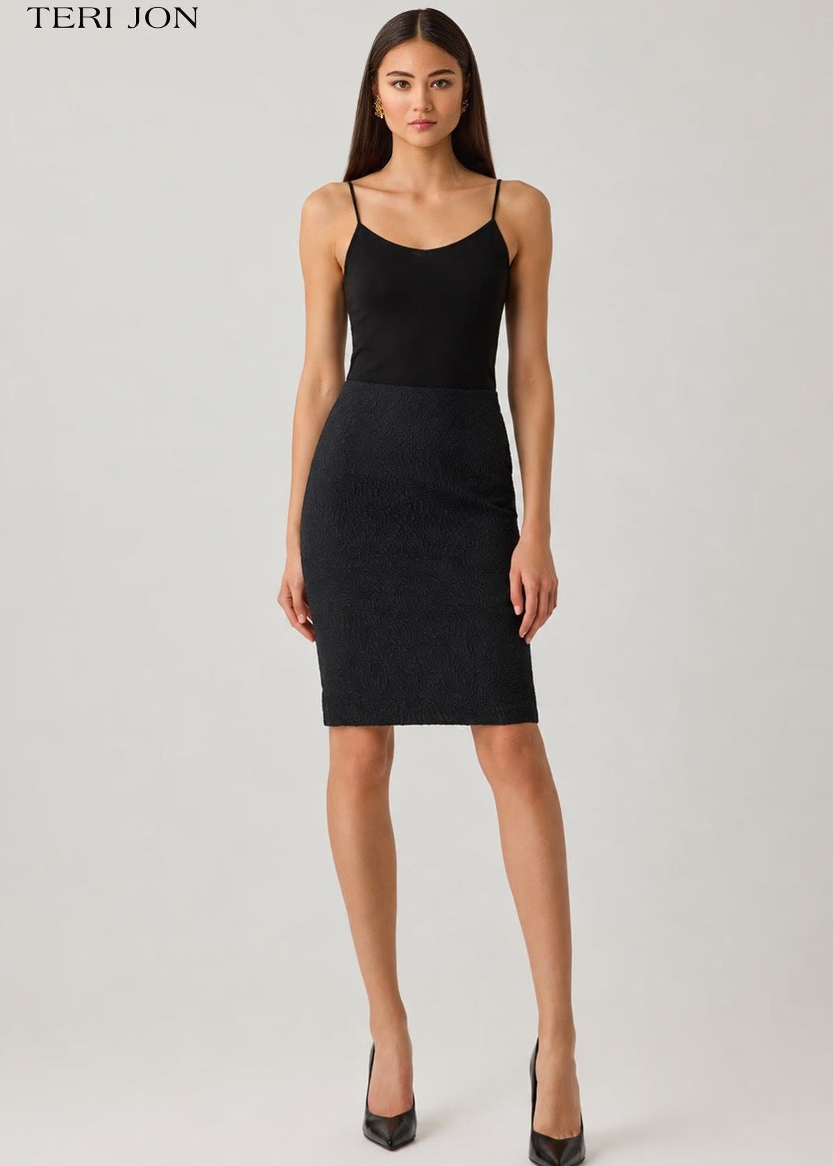 Jacquard Straight Skirt
