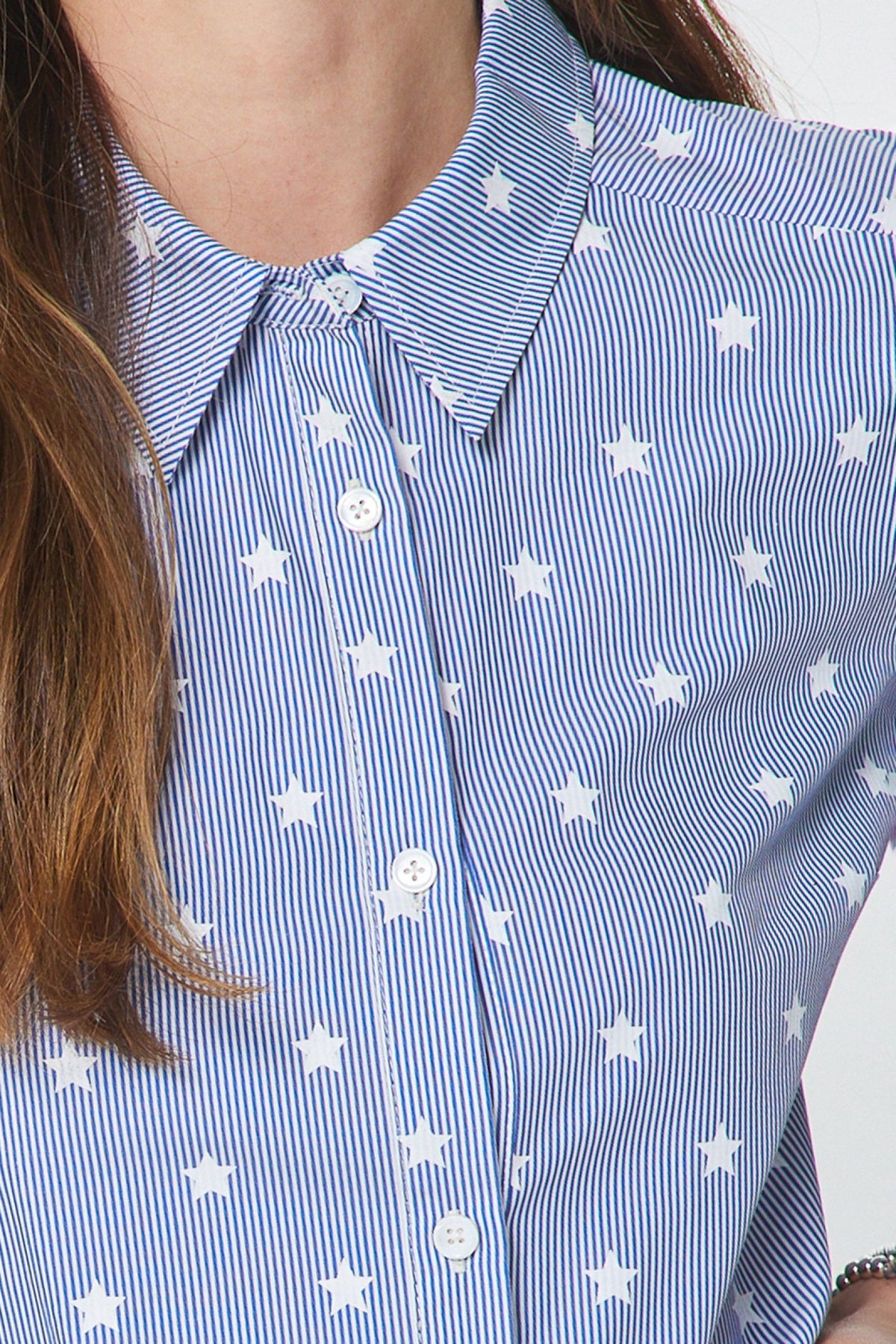 Stripes and Stars Button Down Blouse
