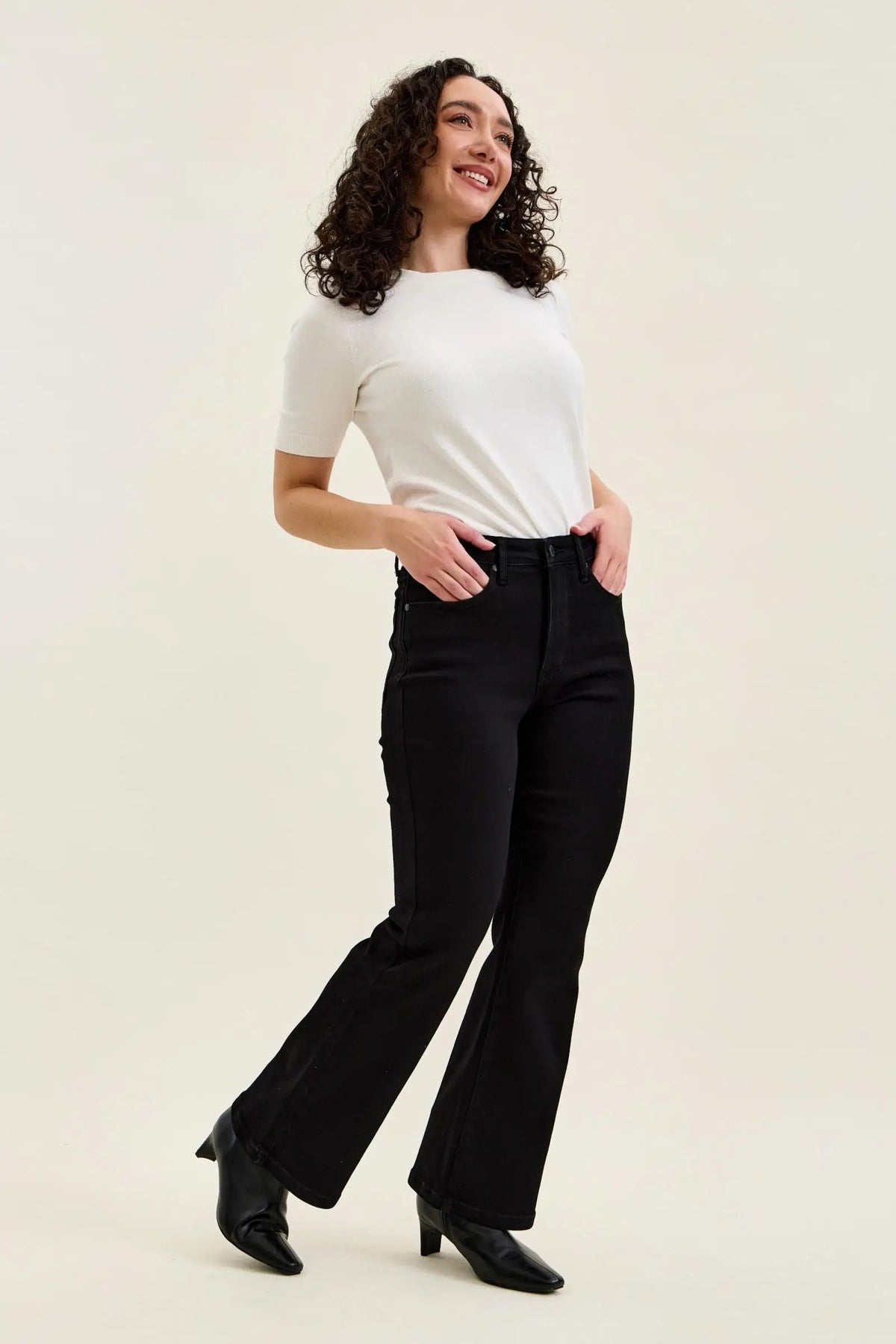 Judy Blue High Waist Tummy Control Classic Black Bootcut Jeans - Petite, 29"