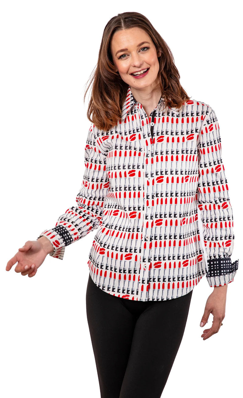 Lipstick Print Rome Shirt