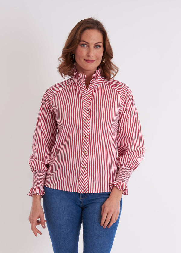Frau Blouse - Mulberry Stripe