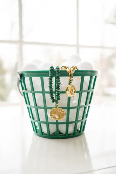 Augusta Golf Pendant Necklace - Green