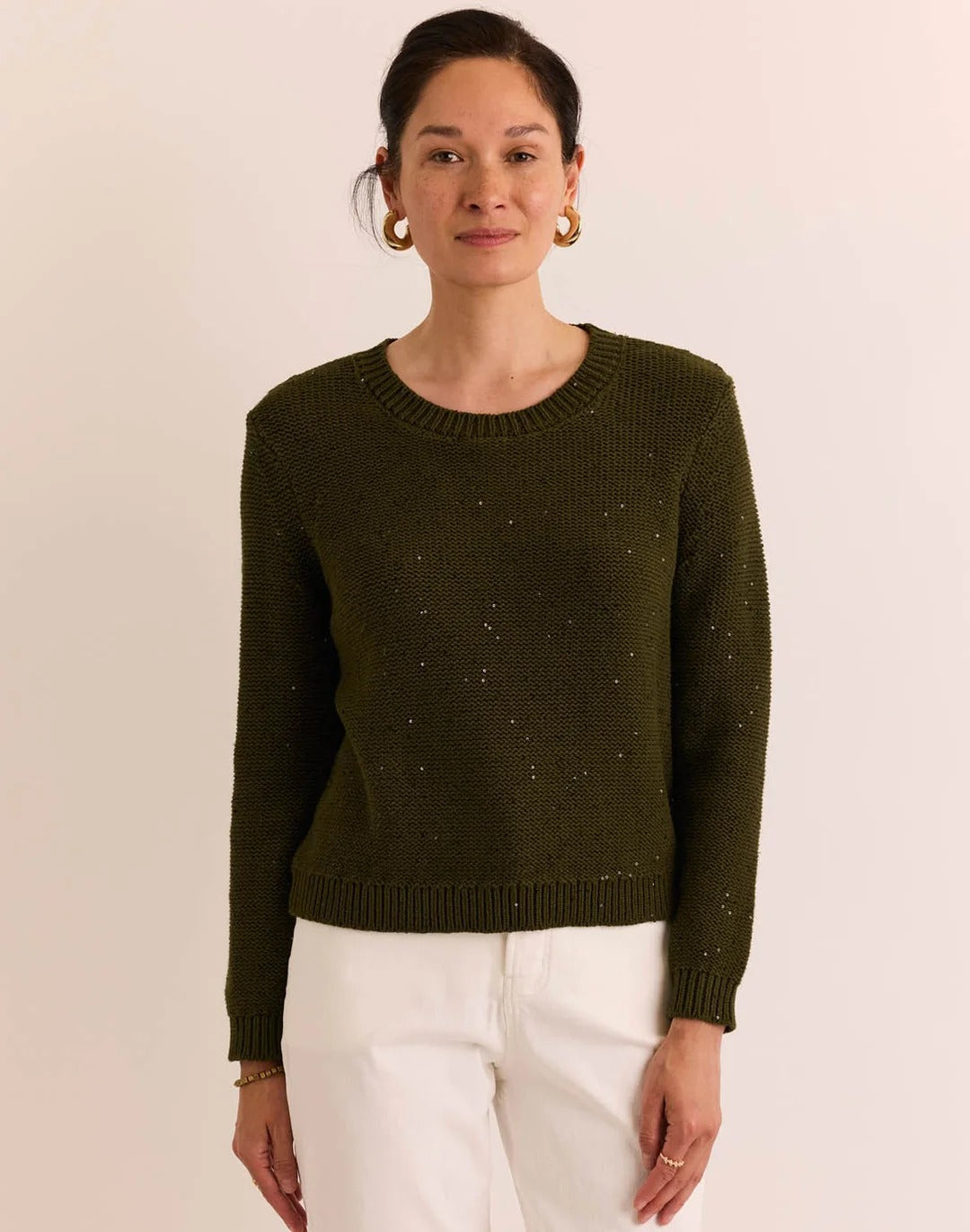 Queenie Long Sleeve Sequins Sweater