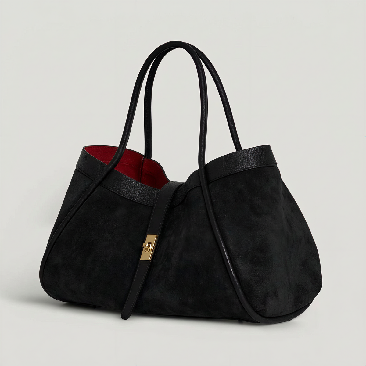 Genuine Suede and Togo Leather Bag