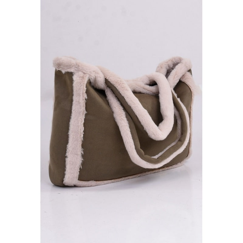 Woolen Faux Sheep Fur Bag - 2 Colors
