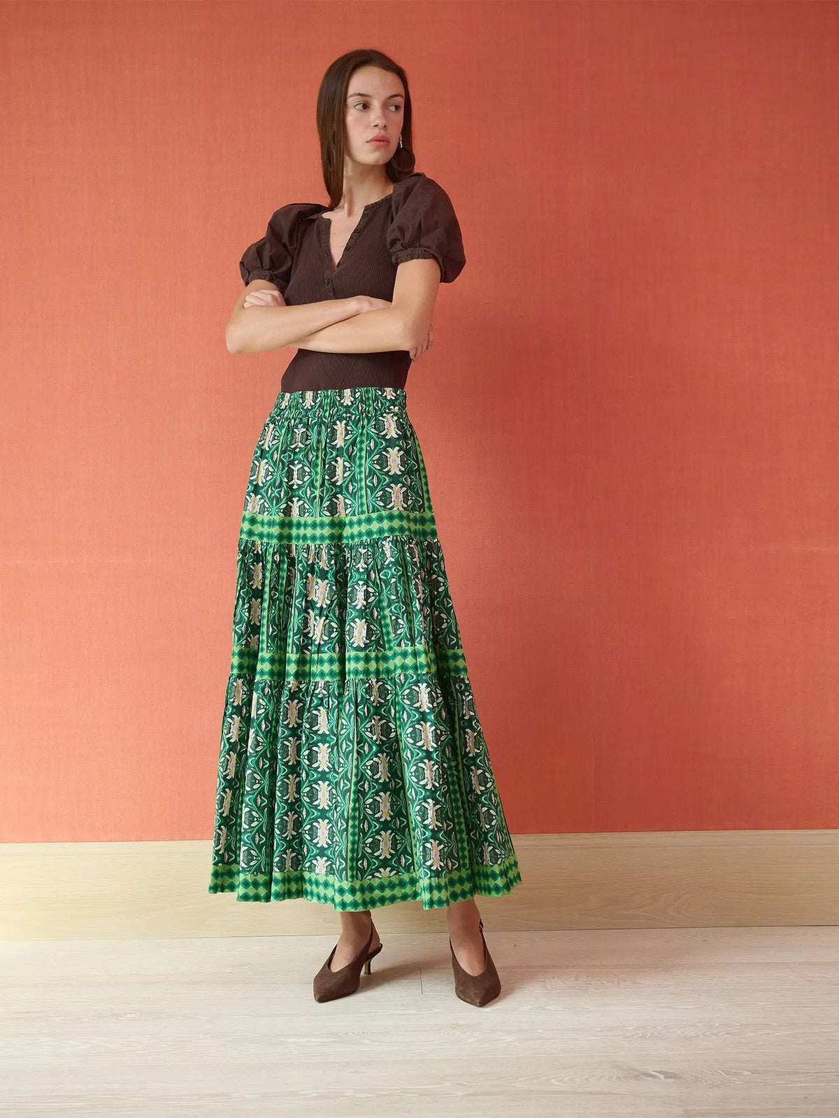 Tiered Maxi Skirt