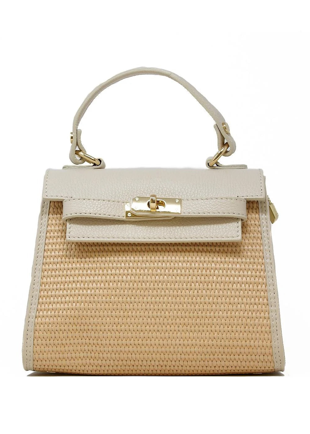 Rafia And Leather Crossbody
