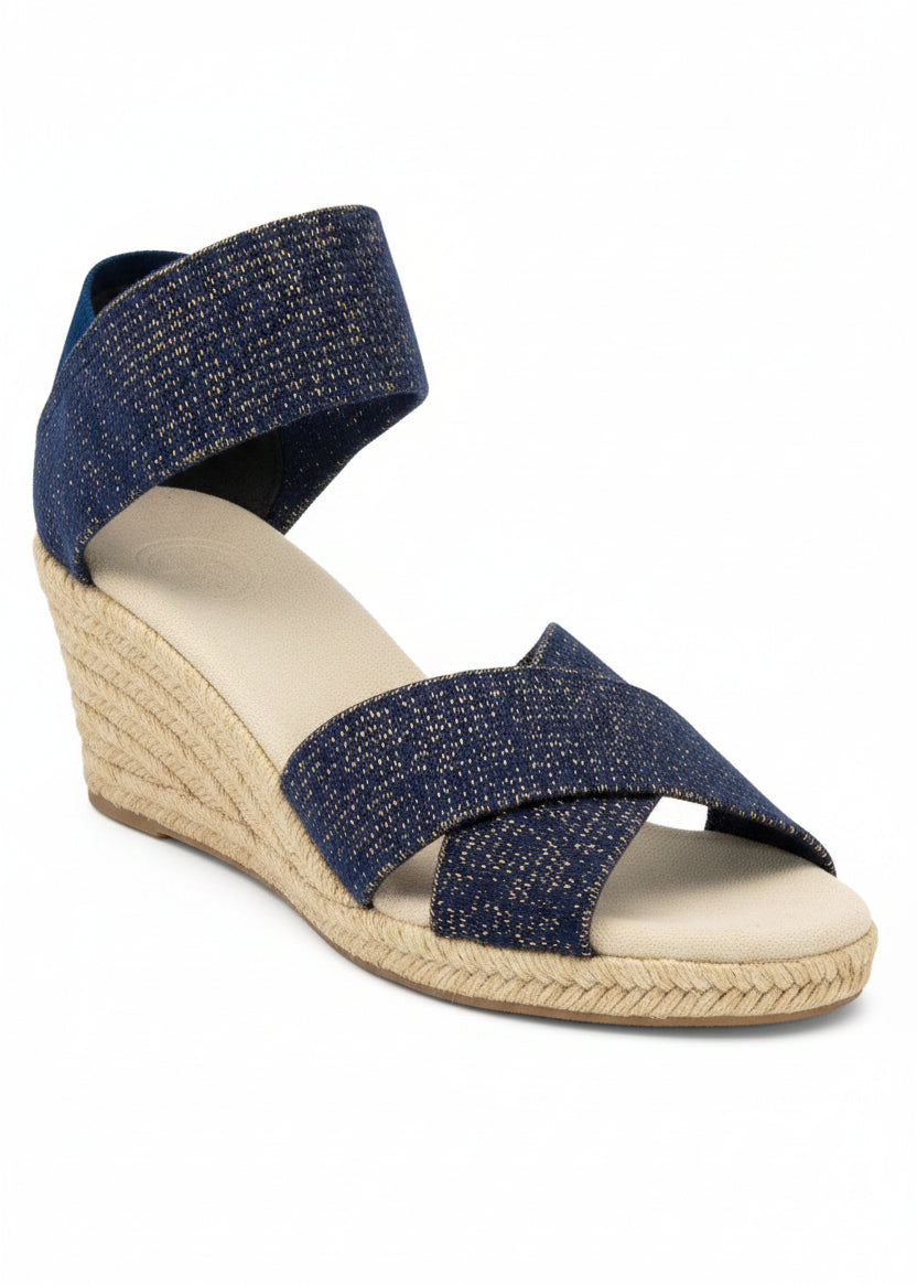 Cannon - Ankle Strap Espadrille Wedge Sandal