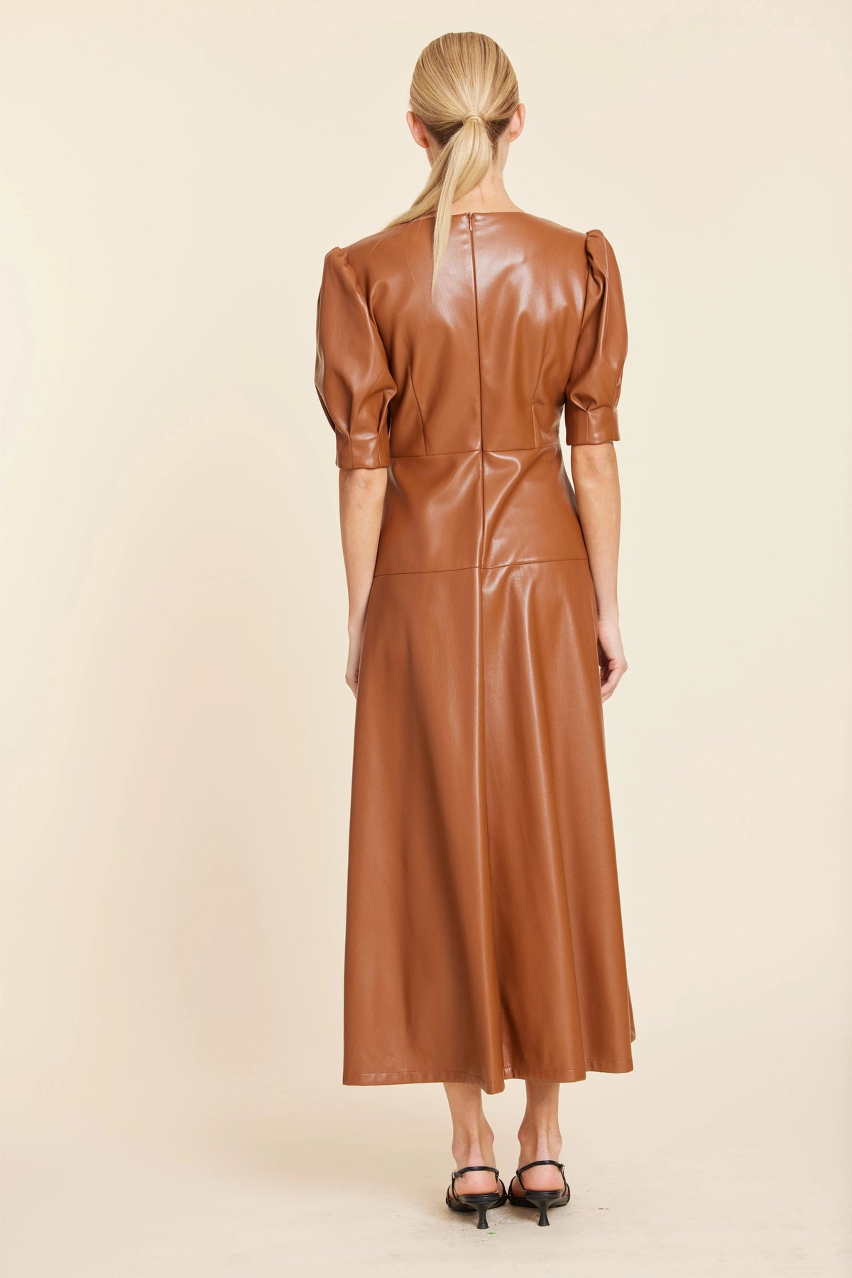 Vegan Leather Maxi Dress