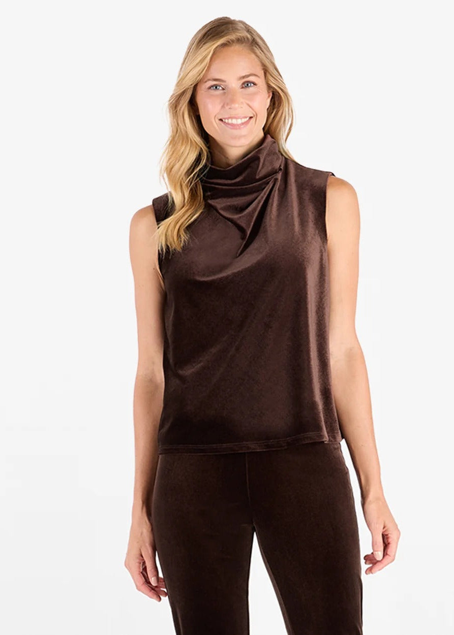 Octavia Stretch Velvet Top