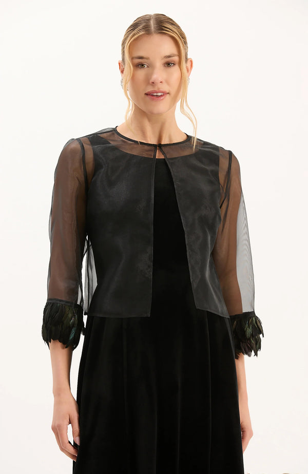 Elise Feather Trim Topper