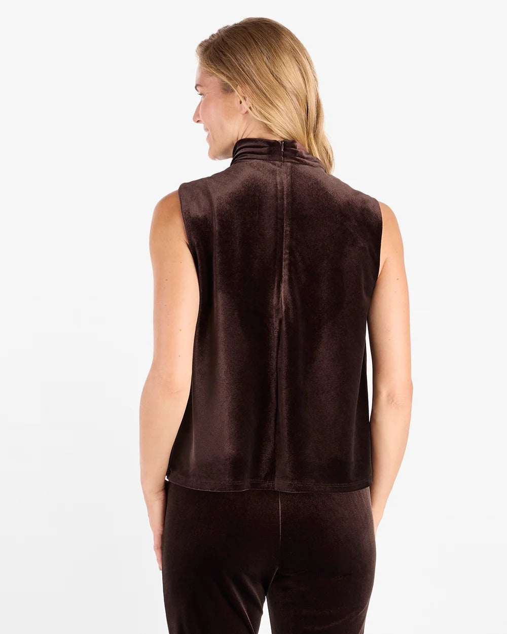 Octavia Stretch Velvet Top