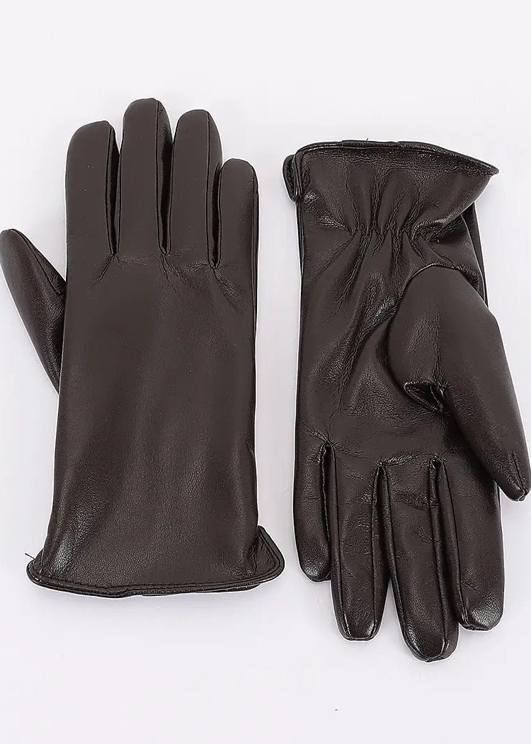 Leather Gloves with Velvet Liner