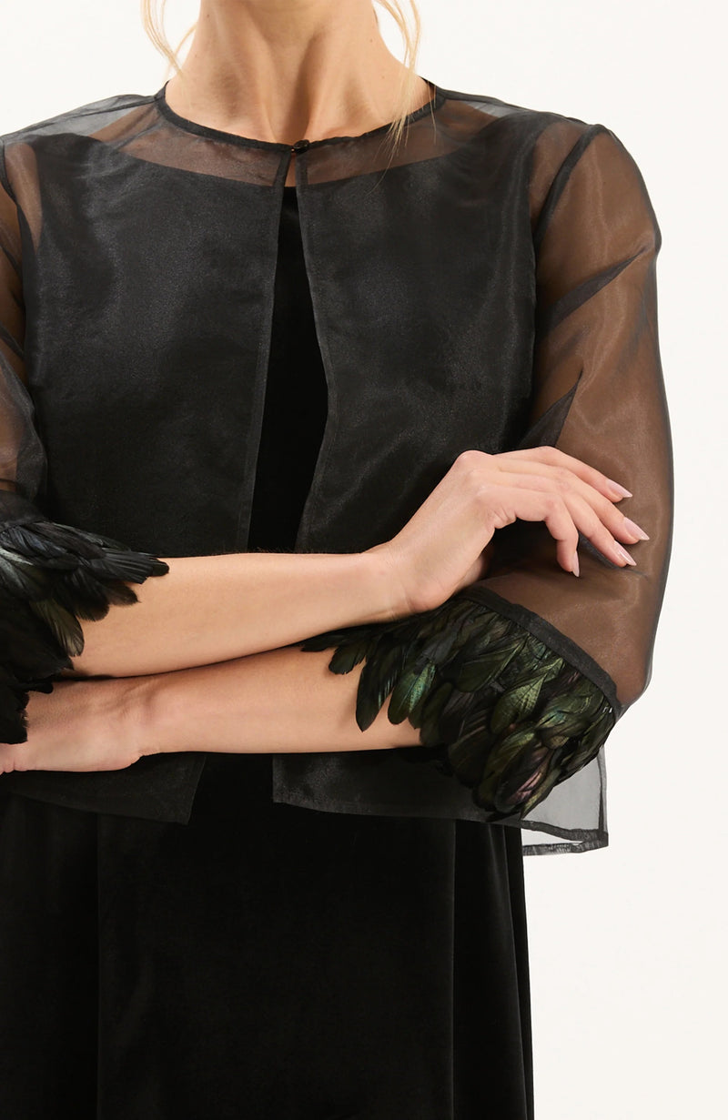 Elise Feather Trim Topper