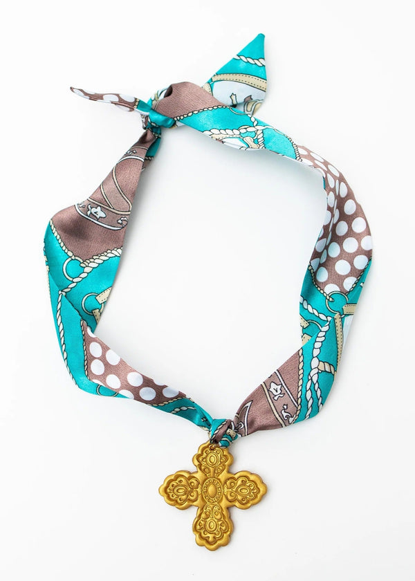 Teal Scarf with Susie Cross