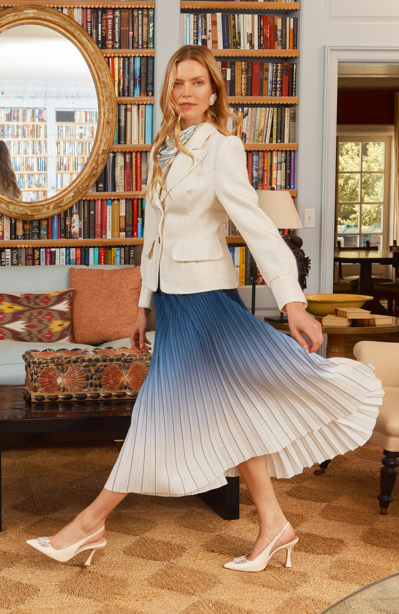 Cara Hombred Pleated Skirt