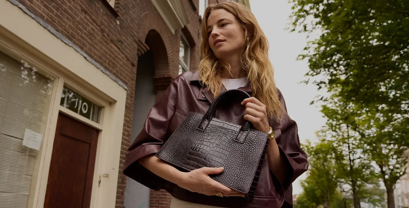 Bonjour Faux Croc Bag