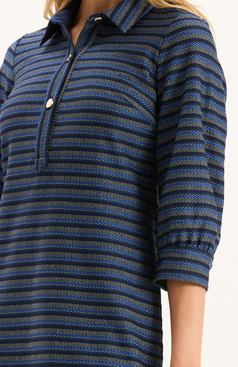 Kat Gold Button Knit Dress