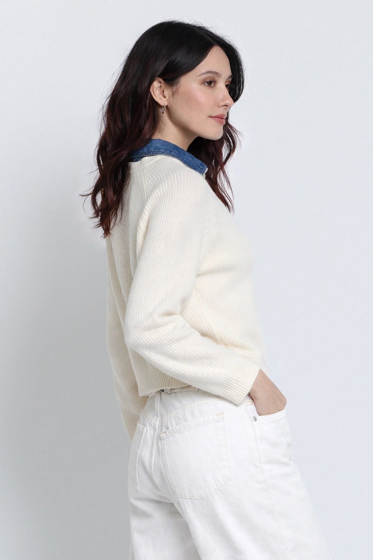 Nash Denim Collar Sweater