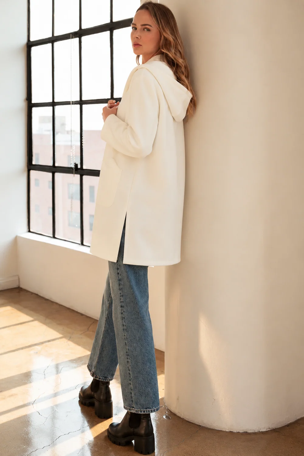 Francesca Stretch French Scuba Jacket with Studs