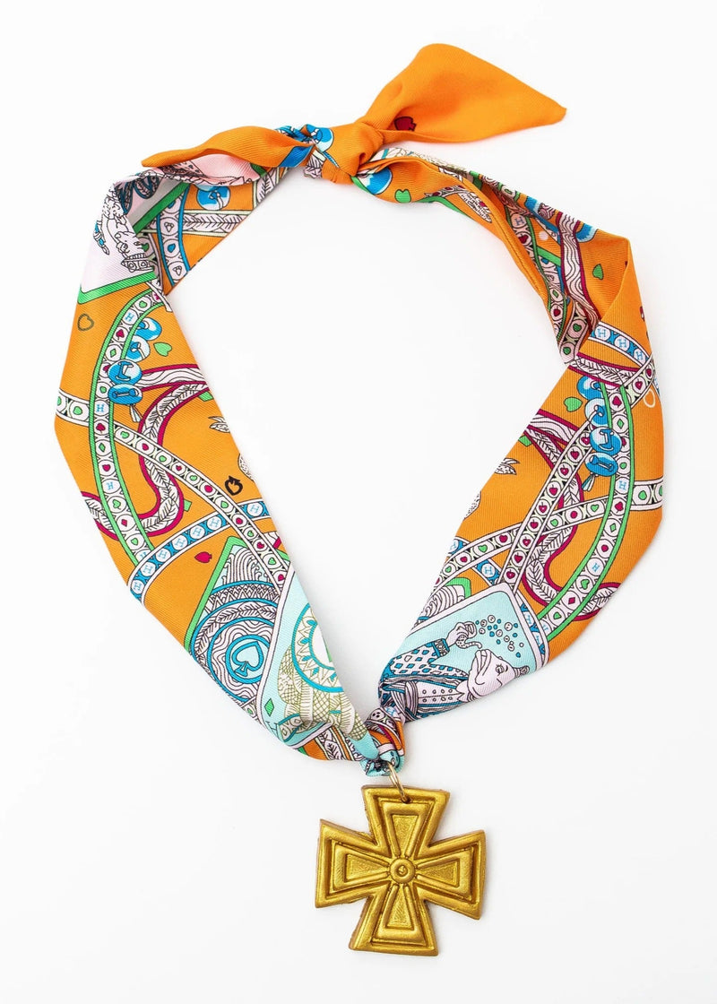 Orange Scarf with Anna Cross
