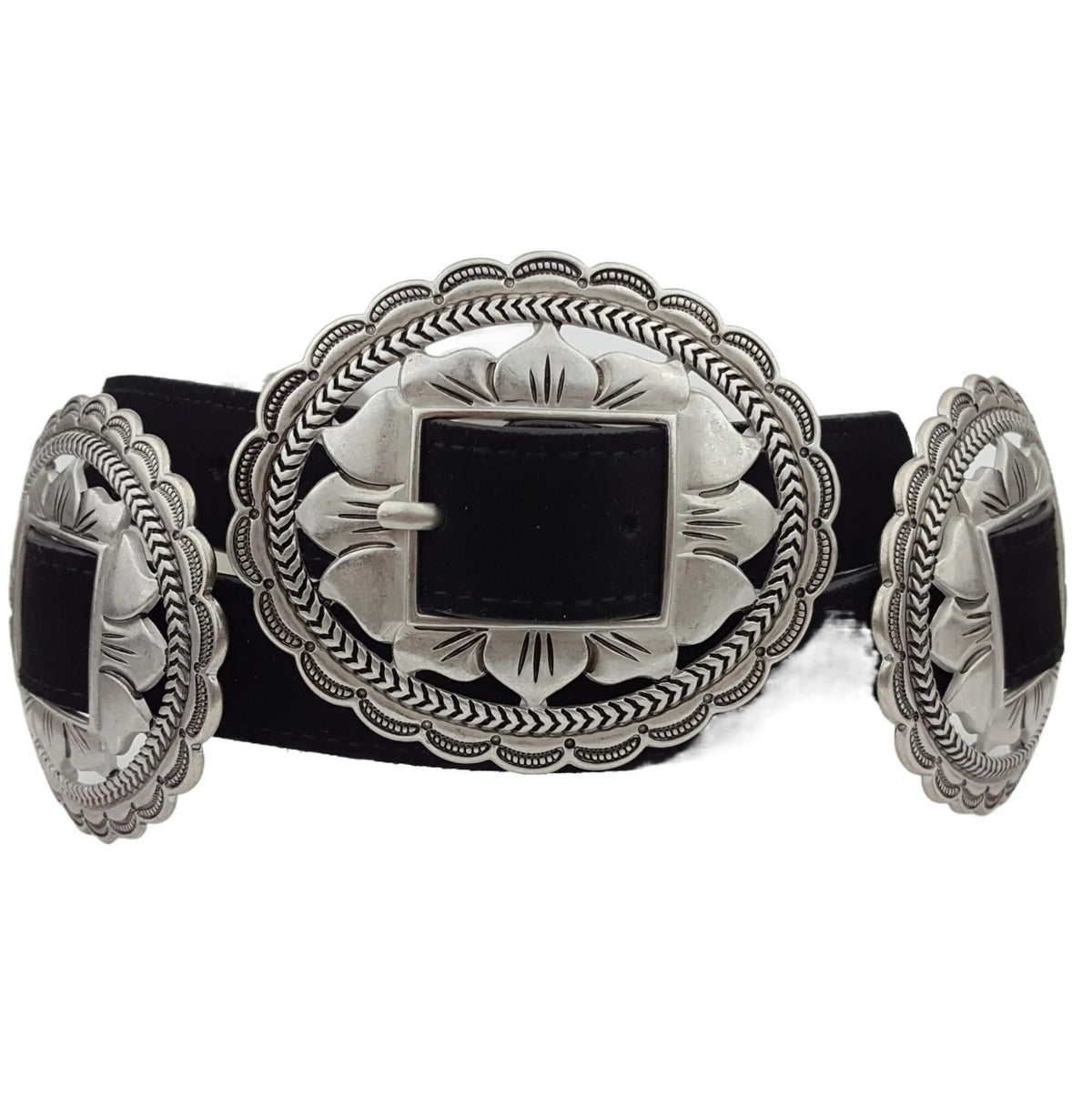 Genuine Suede Concho Belt