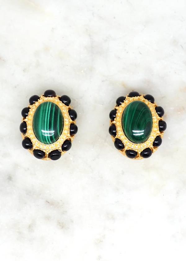 Beatrice Jeweled Clip Earrings