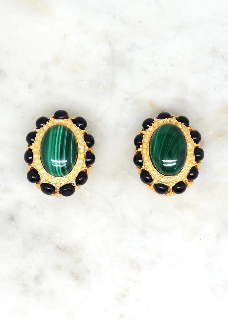Beatrice Jeweled Clip Earrings