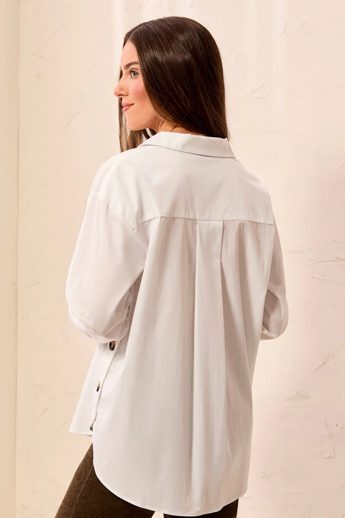 Long Sleeve Button Front Blouse