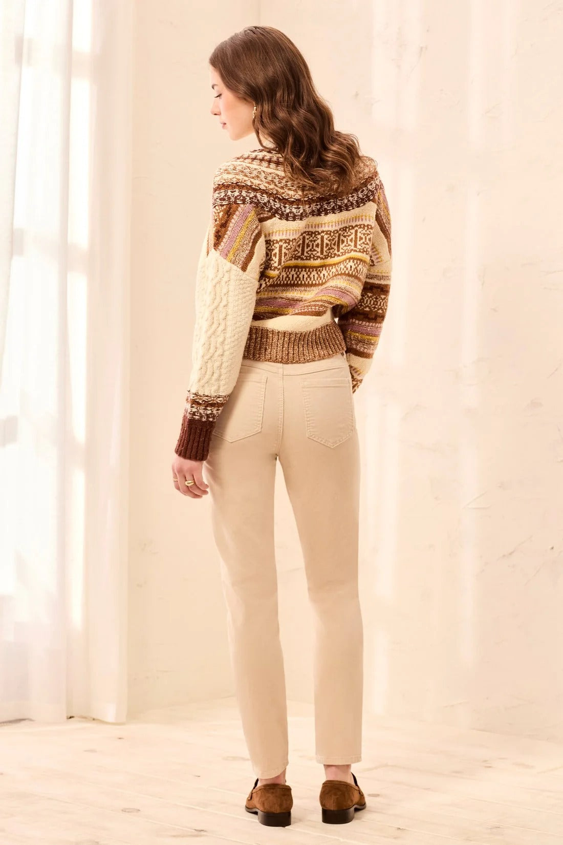 Micro Cord Audrey Pull-On Slim Ankle Pants