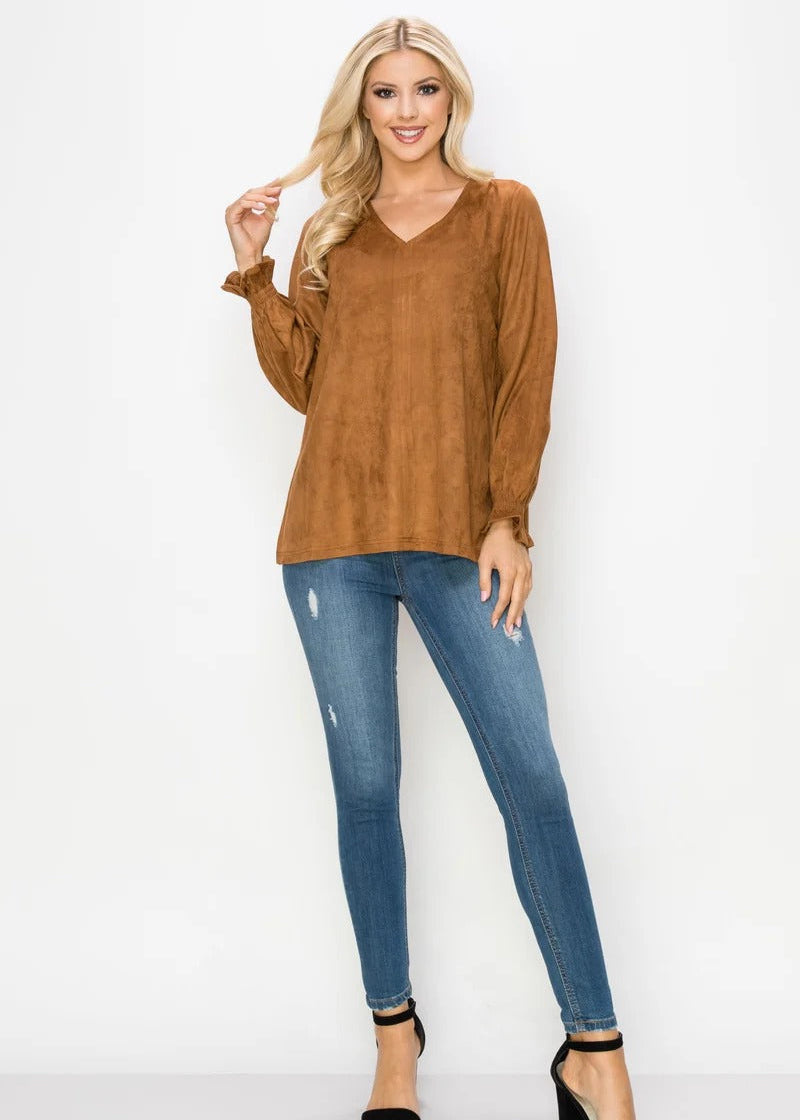 Abigail Suede Top