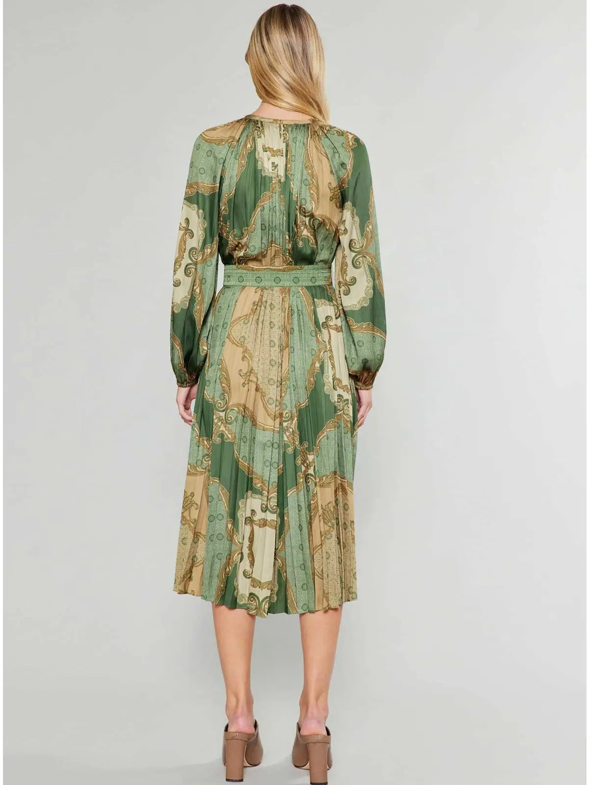 Heritage Chain Scarf Midi Dress