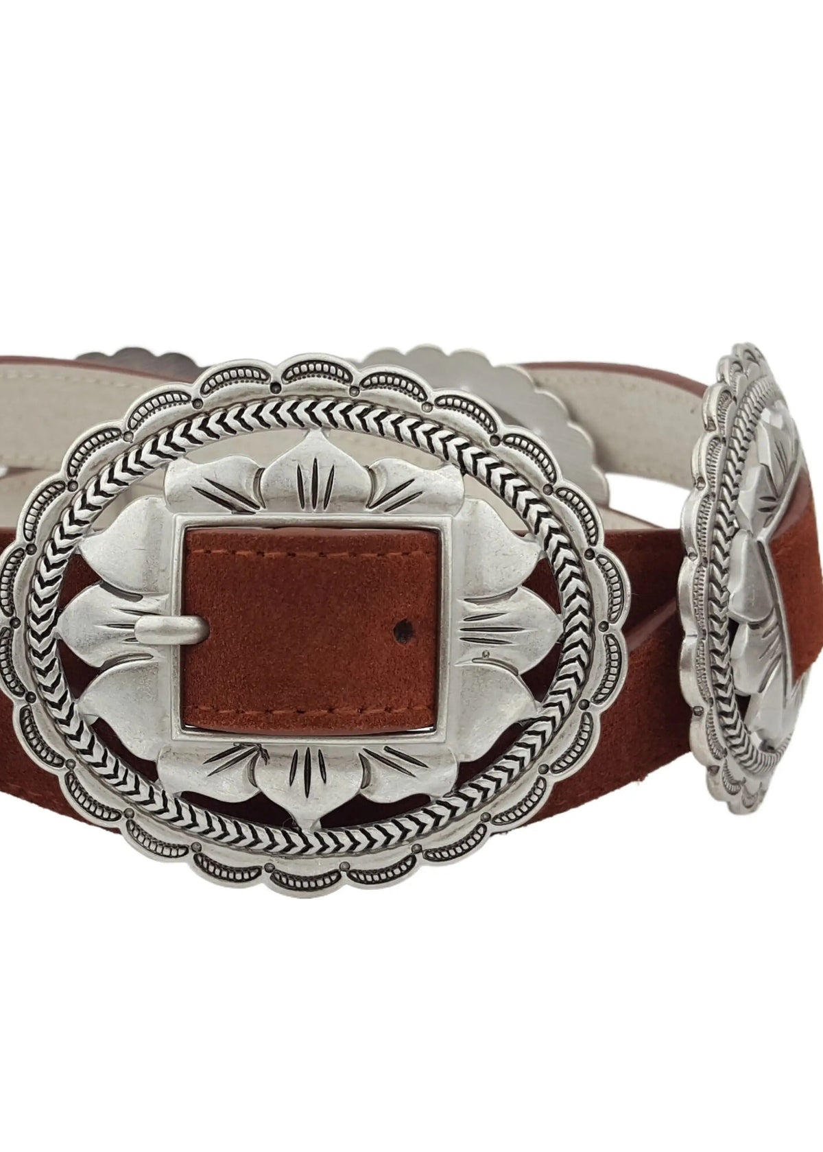 Genuine Suede Concho Belt