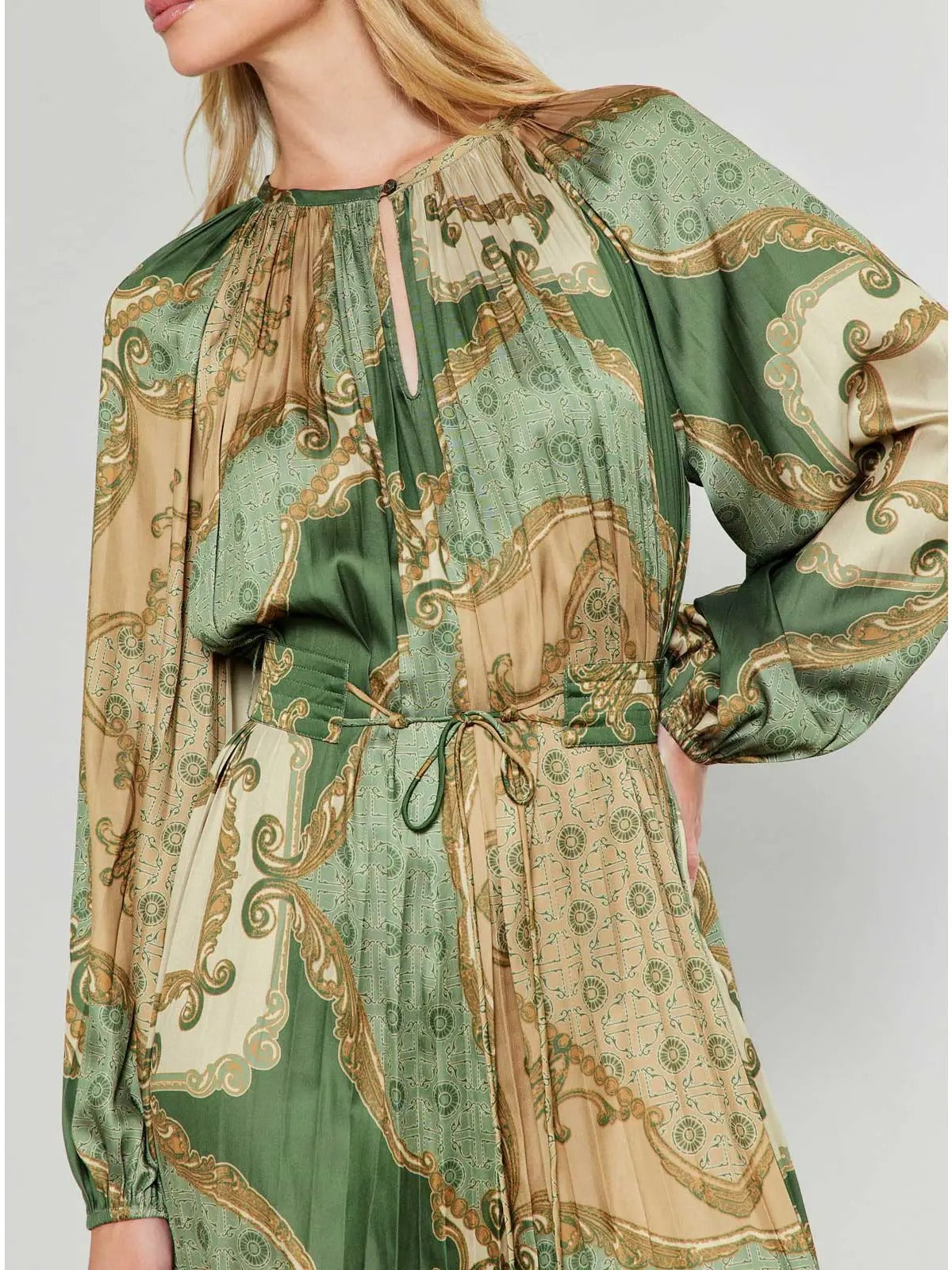 Heritage Chain Scarf Midi Dress