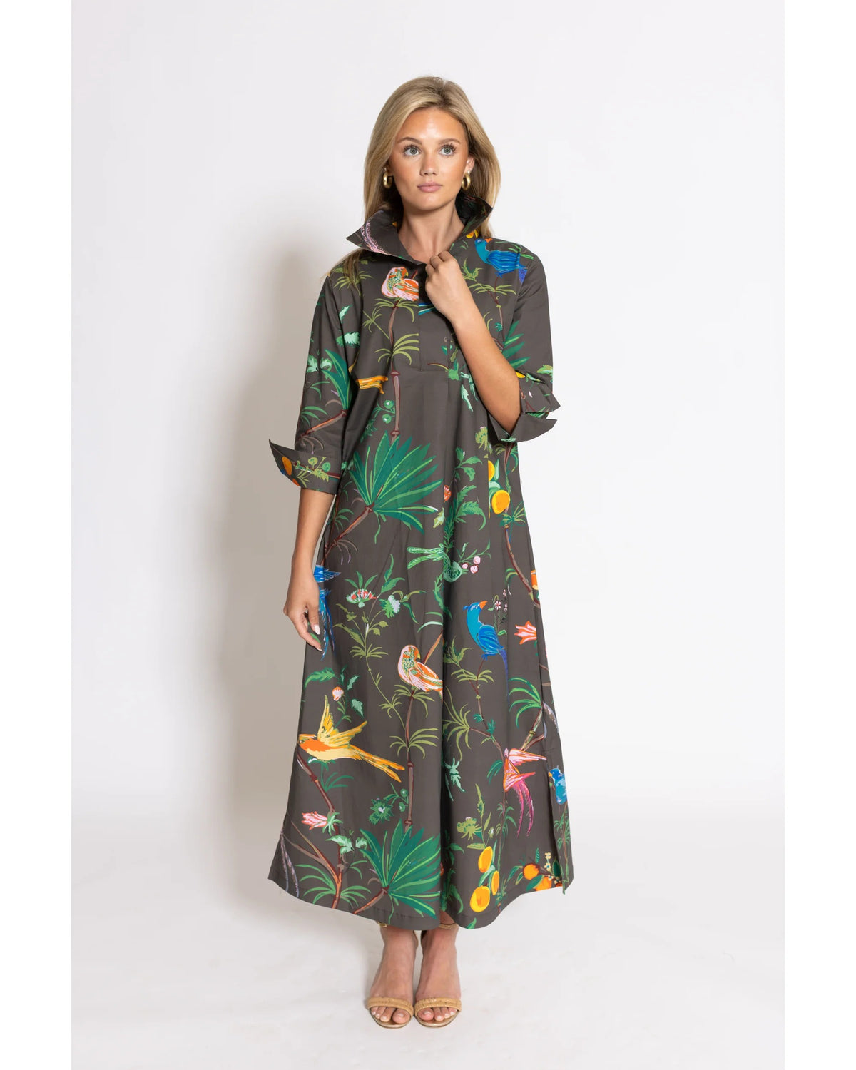 Feather Frolic Ruthie Shirt Dress Long
