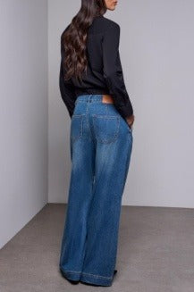 Tailored Wide Denim Jeans