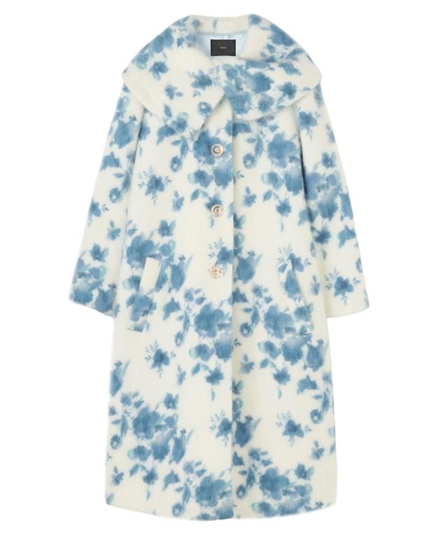 Wool Shaggy Flower Coat