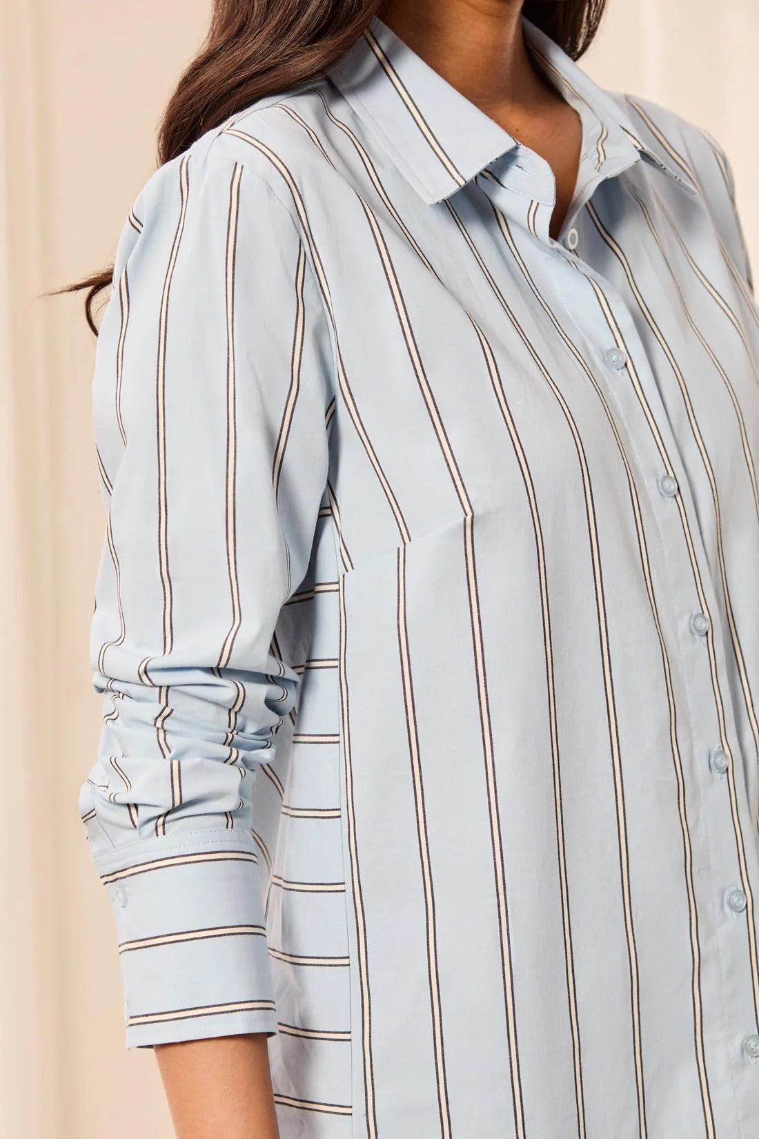 Long Sleeve Button Front  Shirt