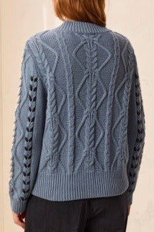 Long Sleeve Mock Neck w/ Cables