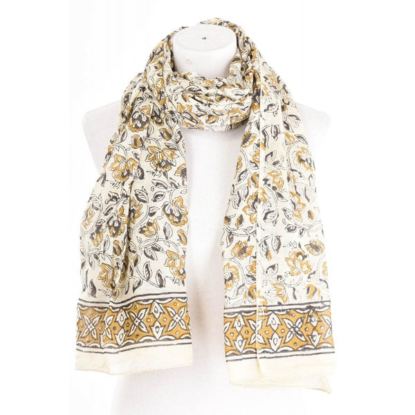 Indian block print cotton stole