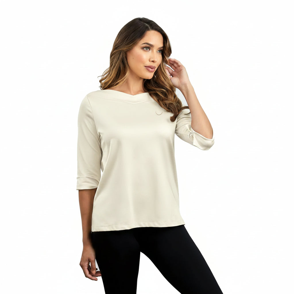 V-Boatneck Top