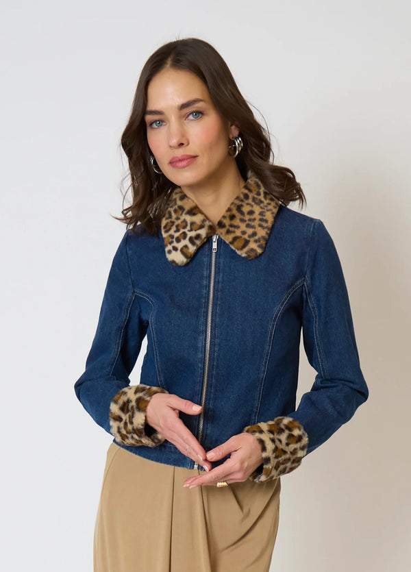 Gia Denim and Fur Jacket