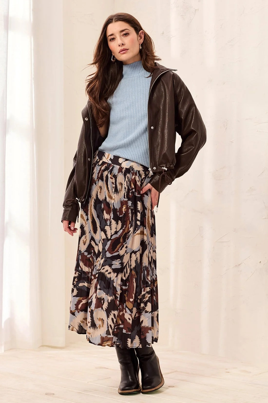 Relaxed Mock Neck Jacket
