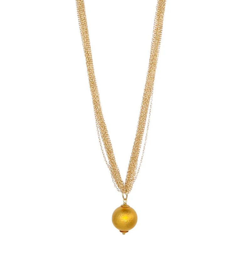 Halo Pendant Necklace in Gold