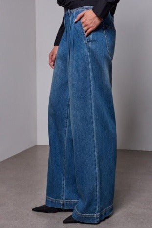 Tailored Wide Denim Jeans