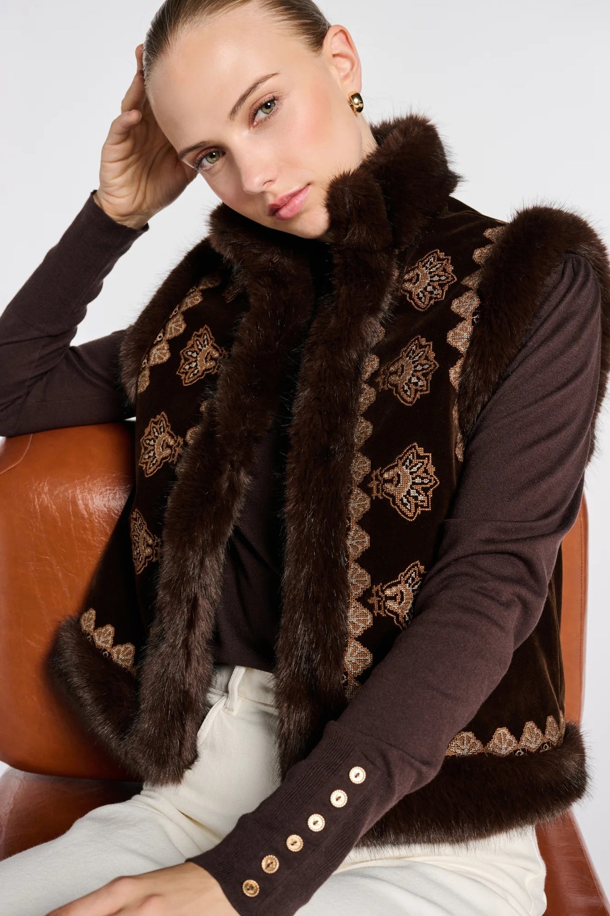Mikaella Sleeveless Jacket