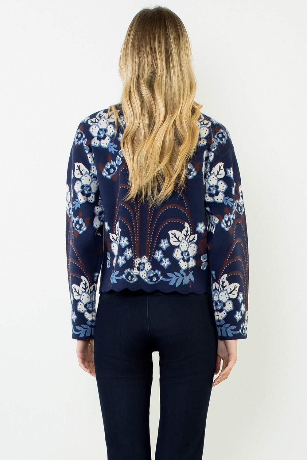 All Over Pattern Sweater Top