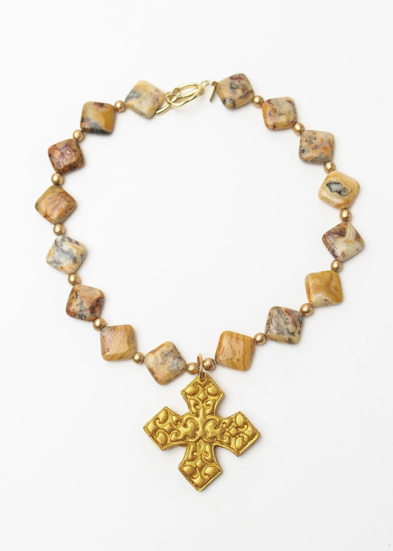 18" Diamond Crazy Lace with Elaina Cross