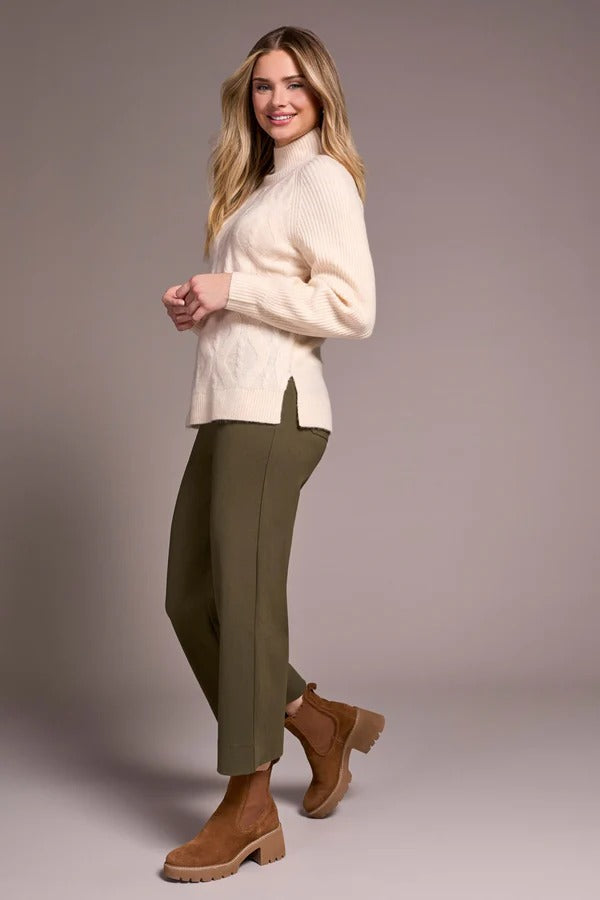 Long Puff Sleeve Mock Neck Sweater