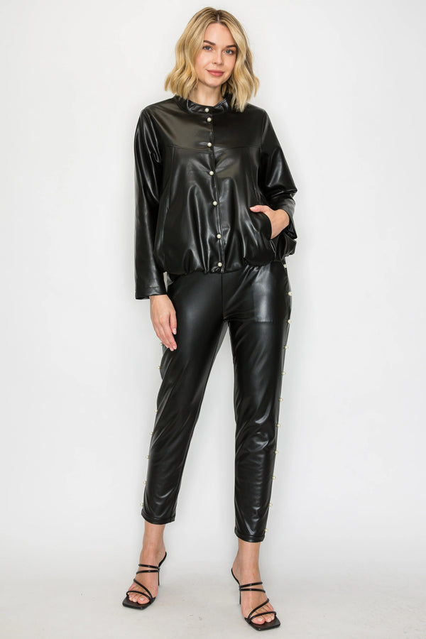 Loretta Pant Stretch Leather Pant